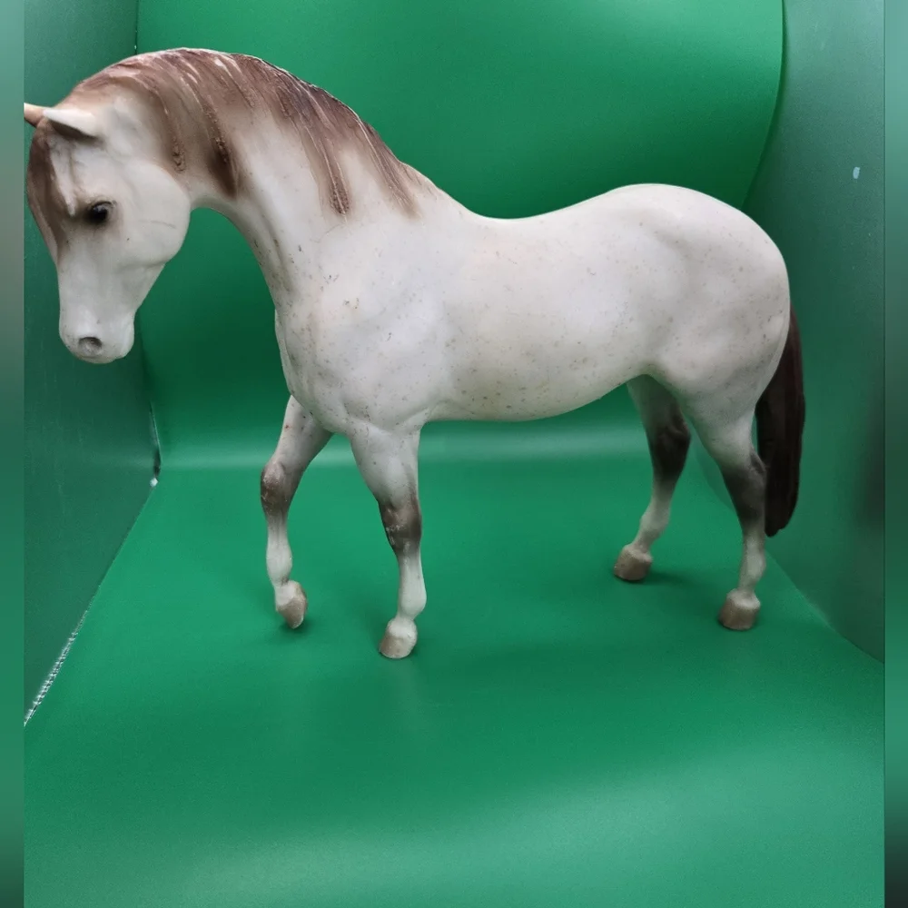 Elegant Cream and Brown Horse Figurine